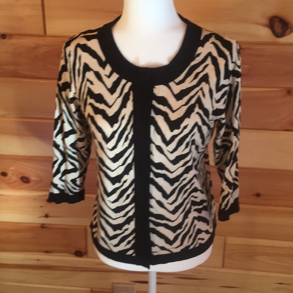 Animal print button up cardigan